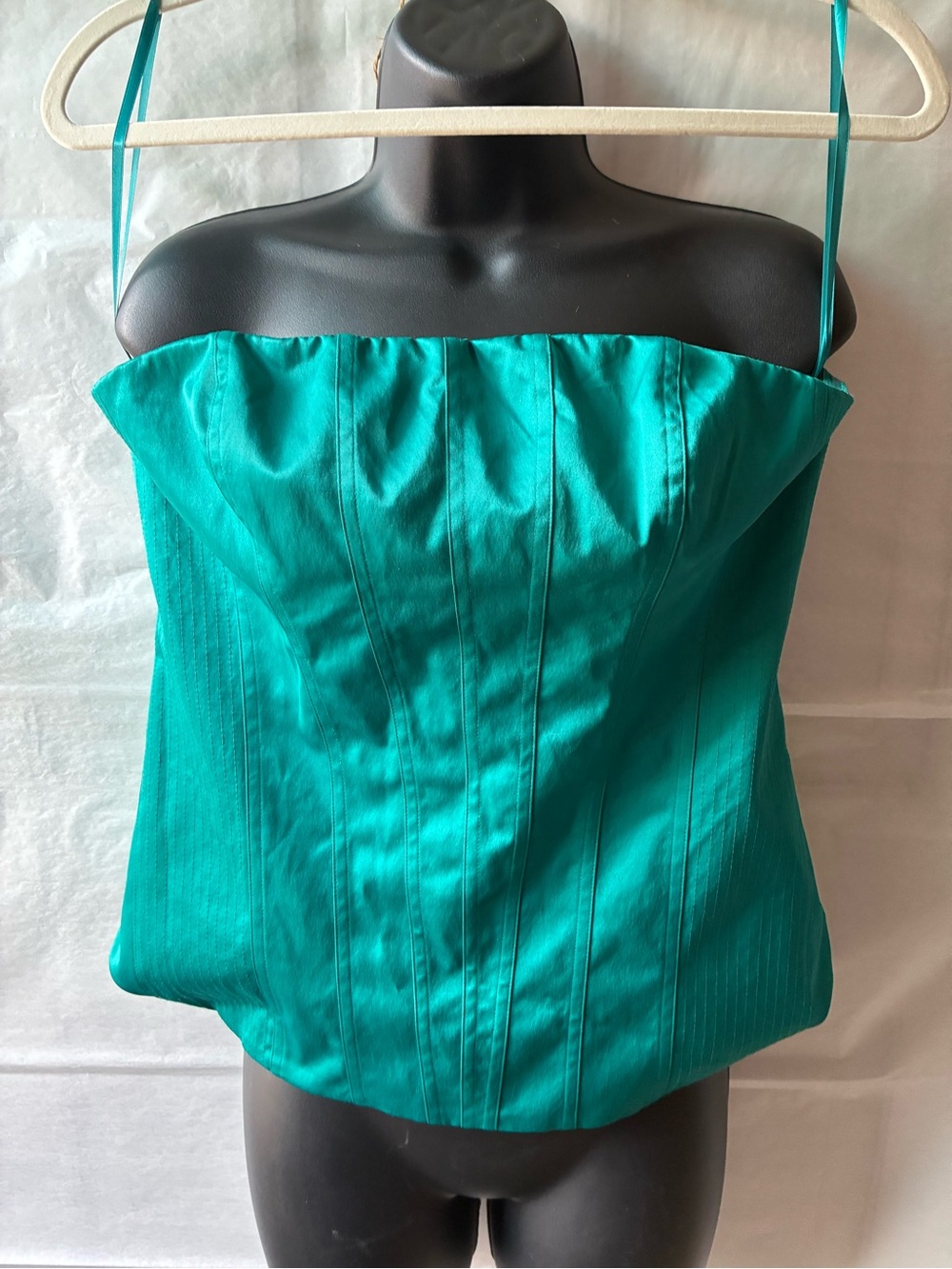 The Limited Teal Strapless Bustier Camisole Corset Top